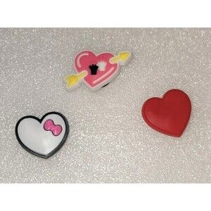 New 2 Hello Kitty Hearts & Another Heart Jibbitz
